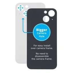 Apple iPhone 13 Mini - Hátsó Ház Üveg Nagyobb Kamera Nyílással (Starlight)