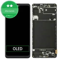 Samsung Galaxy A71 A715F - LCD Kijelző + Érintőüveg + Keret (Small Size Panel) OLED