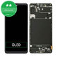 Samsung Galaxy A71 A715F - LCD Kijelző + Érintőüveg + Keret (Small Size Panel) OLED