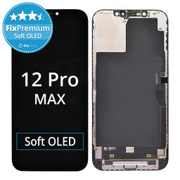 Apple iPhone 12 Pro Max - LCD Kijelző + Érintőüveg + Keret Soft OLED FixPremium