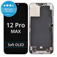 Kijelző Soft OLED iPhone 12 Pro Max, Érintőüveg kerettel, FixPremium