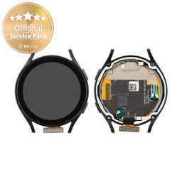Samsung Galaxy Watch 4 44mm R870 R875 - LCD Kijelző + Érintőüveg + Keret (Black) - GH97-26410A Genuine Service Pack