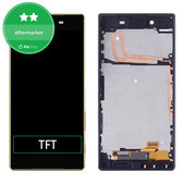 Sony Xperia Z5 E6653 - LCD Kijelző + Érintőüveg + Keret (Black) TFT