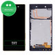 Sony Xperia Z5 E6653 - LCD Kijelző + Érintőüveg + Keret (Black) TFT