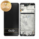 Samsung Galaxy M53 5G M536B - LCD Kijelző + Érintőüveg + Keret (Black) - GH82-28812A, GH82-28895A Genuine Service Pack