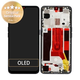 Oppo Find X2 Lite - LCD Kijelző + Érintőüveg + Keret (Moonlight Black) - 4903624 Genuine Service Pack