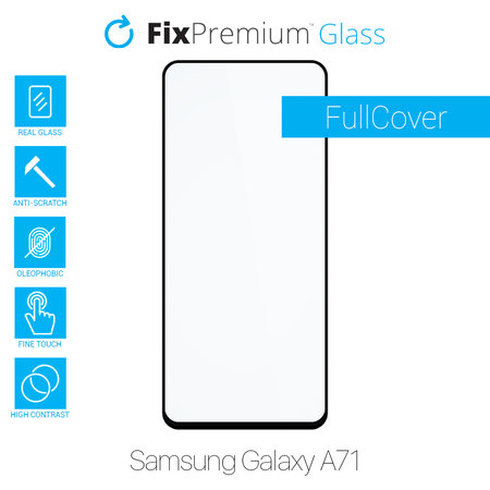 FixPremium FullCover Glass - Edzett üveg - Samsung Galaxy A71