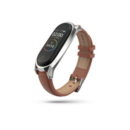 Tech-Protect - Szíjhurok HermS Xiaomi Mi Band 5, 6, 6 NFC-hez, brown