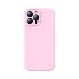 Baseus - Tok Liquid Gel iPhone 13 Pro-hoz, rózsaszín