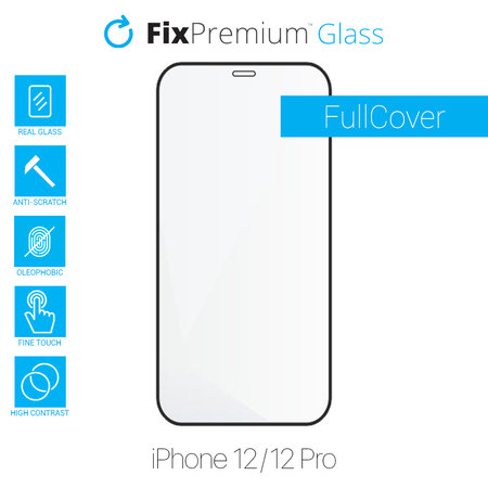 FixPremium FullCover Glass - Edzett üveg - iPhone 12 és 12 Pro