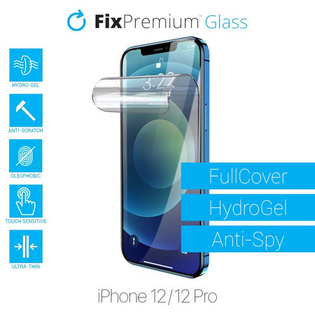 FixPremium HydroGel Anti-Spy Védőfólia - iPhone 12 és 12 Pro