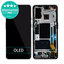 OnePlus 9 - LCD Kijelző + Érintőüveg + Keret (Astral Black) OLED