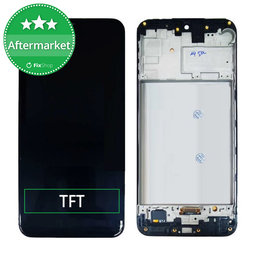 Samsung Galaxy M21 M215F - LCD Kijelző + Érintőüveg + Keret (Black) TFT