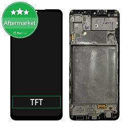 Samsung Galaxy M22 M225F - LCD Kijelző + Érintőüveg + Keret (Black) TFT