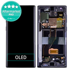 Samsung Galaxy Note 10 - LCD Kijelző + Érintőüveg + Keret (Black) OLED