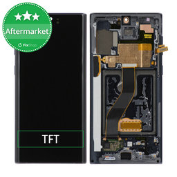 Samsung Galaxy Note 10 - LCD Kijelző + Érintőüveg + Keret (Black) TFT