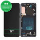 Samsung Galaxy S21 G991B - LCD Kijelző + Érintőüveg + Keret (Phantom Gray) TFT