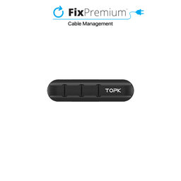 TOPK - Kábelrendező - Tartó 3 kábelhez, fekete színben