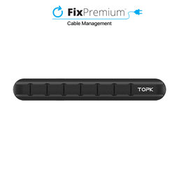 TOPK - Kábelrendező - Tartó 7 kábelhez, fekete színű