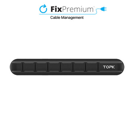 TOPK - Kábelrendező - Tartó 7 kábelhez, fekete színű
