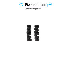 FixPremium - kábelrendező - kábelvédő - 2 db-os készlet, fekete