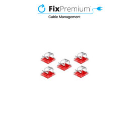 FixPremium - Kábelrendező - Klipsz - 5 darabos készlet, átlátszó