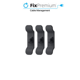 FixPremium - Kábelrendező - Klipsz - 3 darabos készlet, fekete