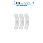 FixPremium - Kábelrendező - klipsz - 3 darabos készlet, átlátszó
