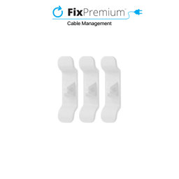 FixPremium - Kábelrendező - klipsz - 3 darabos készlet, átlátszó