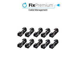 FixPremium - Kábelrendező - Klipsz - 10 darabos készlet, fekete