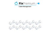 FixPremium - Kábelrendező - Klipsz - 10 darabos készlet, átlátszó