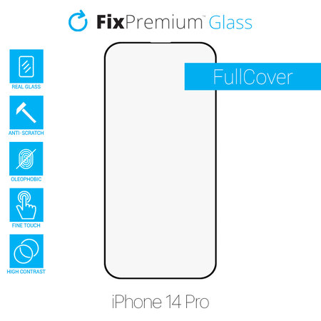 FixPremium FullCover Glass - Edzett üveg - iPhone 14 Pro
