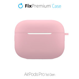 FixPremium - Szilikon Tok - AirPods Pro, rózsaszín