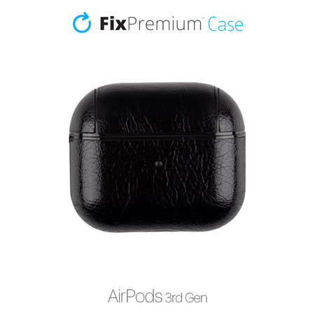 FixPremium - Műbőrből készült tok - AirPods 3, fekete