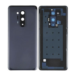 OnePlus 8 Pro - Akkumulátor Fedőlap + Hátlapi Kameralencse Üveg (Onyx Black)