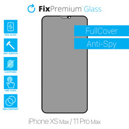 FixPremium Privacy Anti-Spy Glass - Edzett üveg - iPhone XS Max és 11 Pro Max