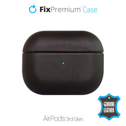 FixPremium - Bőrtok - AirPods 3, fekete