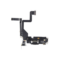 Apple iPhone 14 Pro - Töltő Csatlakozó + Flex Kábel (Space Black)