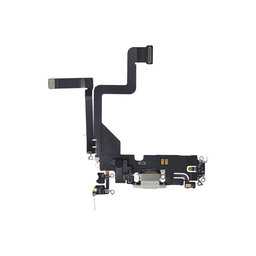 Apple iPhone 14 Pro - Töltő Csatlakozó + Flex Kábel (Silver)