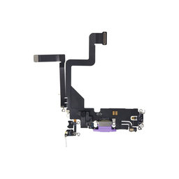 Apple iPhone 14 Pro - Töltő Csatlakozó + Flex Kábel (Deep Purple)
