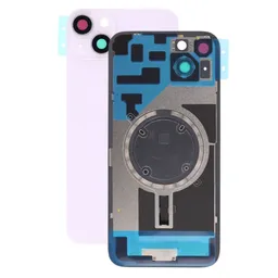 Apple iPhone 14 Plus - Hátsó üveg + Kamera lencse + Fémlemez + Magsafe mágnes (Purple)