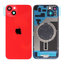 Apple iPhone 14 Plus - Hátsó üveg + Kamera lencse + Fémlemez + Magsafe mágnes (Red)
