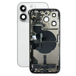 Apple iPhone 14 Pro - Hátsó Ház Apró Alkatrészekkel (Silver)