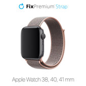 FixPremium - Nylon Szíj - Apple Watch (38, 40 és 41mm), rózsaszín