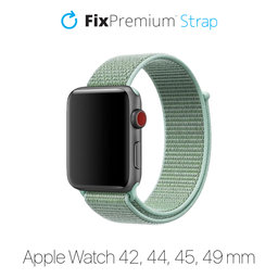 FixPremium - Nylon Szíj - Apple Watch (42, 44, 45 és 49mm), türkiz