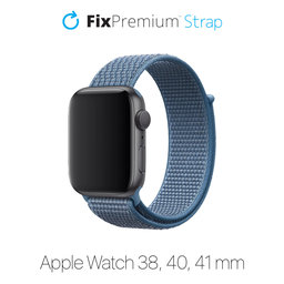 FixPremium - Nylon Szíj - Apple Watch (38, 40 és 41mm), kék