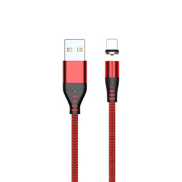 FixPremium - Lightning / USB mágneses Kábel (1m), piros