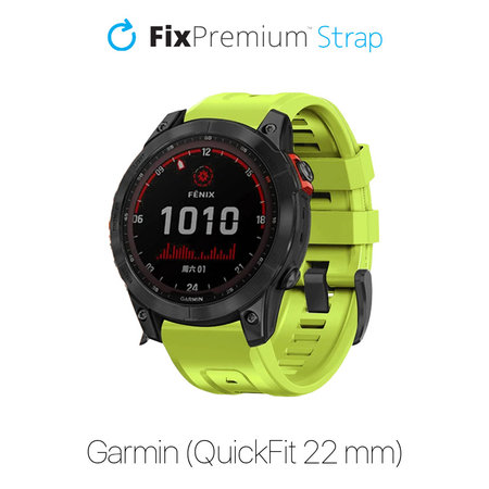 FixPremium - Szilikon szíj Garminhoz (QuickFit 22mm), zöld