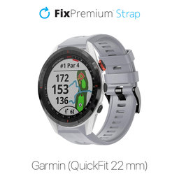 FixPremium - Szilikon szíj Garminhoz (QuickFit 22mm), szürke