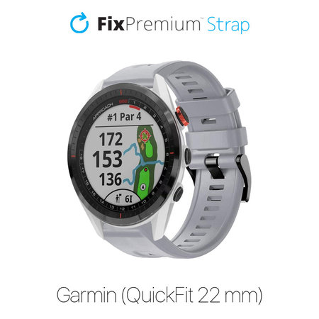 FixPremium - Szilikon szíj Garminhoz (QuickFit 22mm), szürke